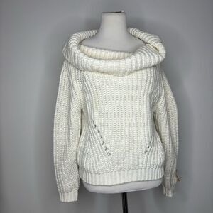 Forever 21- White Knit Turtleneck Sweater